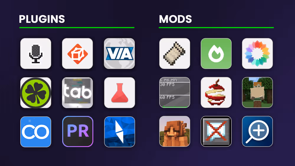 Minecraft plugins and mods ecosystem